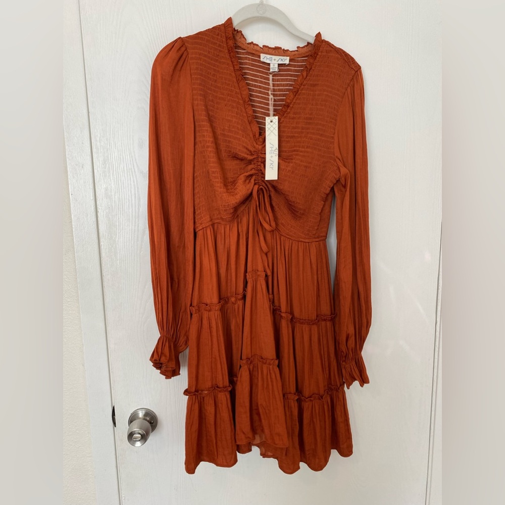 Burnt orange dress